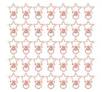 PATIKIL Mousqueton Tournant En Forme D'Étoile, 50 Pcs En Métal Crochets À Pression Accessoires De Lanière Kit De Fabrication De Porte-Clés Pour Sac À Main Connecteur Matériel, Rose Gold