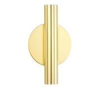 PATIKIL Mur Fleur Vase Tube, Métal Floral Tubes Mural Fleur Tube Séché Fleur Vase Étagères pour Fleur Présentoir Décoration, Or Ton