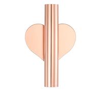 PATIKIL Mur Fleur Vase Tube, Séché Fleur Vase Supports Coeur-Forme Mural Fleur Tube pour Fleur Affichage Décoration, Or Rose