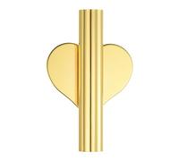 PATIKIL Mur Fleur Vase Tube, Séché Fleur Vase Supports Coeur-Forme Mural Fleur Tube pour Fleur Affichage Décoration, Ton Or