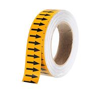 PATIKIL Noir sur Jaune Couleur Flèche Ruban Vinyle Autocollants Flèche Étiquettes 30mm/1.2" pour Tuyau Marqueurs, 1 Rouleau