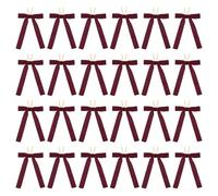 PATIKIL Nœuds en Velours, 24 pièces Nœuds en Velours Ruban Ornement Cadeau Nœuds Vintage pour Décoration Noël Arbre Mariage Anniversaire Fêtes, Bordeaux (Largeur 1 Pouce, 5x7 Pouces)