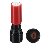 PATIKIL Numéro Timbres Auto-encrage, Numérique 0 Plastique Petit Numéro Timbre Numéro Tampon Initial Timbre pour Classe Scrapbooking Art, Rouge Coquille