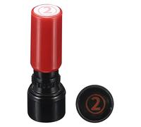 PATIKIL Numéro Timbres Auto-encrage, Numérique 2 Plastique Petit Numéro Timbre Numéro Tampon Initial Timbre pour Classe Scrapbooking, Rouge Coquille