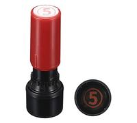 PATIKIL Numéro Timbres Auto-encrage, Numérique 5 Plastique Petit Numéro Timbre Numéro Tampon Initial Timbre pour Classe Scrapbooking, Rouge Coquille
