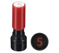 PATIKIL Numéro Timbres Auto-encrage, Numérique 5 Plastique Petit Numéro Timbre Numéro Tampon Initial Timbre pour Classe Scrapbooking Art, Rouge Coquille