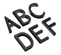 PATIKIL Numéros de Maison Boîte aux Lettres 3D Lettre A-F pour l'Extérieur, 6Pcs Numéros d'Adresse de Porte Lettre Auto-Adhésive pour Maison, Bureau d'Appartement, Noir