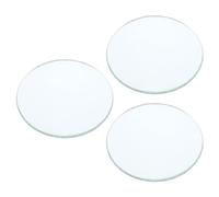 PATIKIL Objectif Double Convexe de 100 mm de Distance Focale, Lot de 3 Lentilles en Verre Poli Optiquement de 40 mm de Diamètre et 6 mm de Hauteur Pour Expériences de Physique, Clair