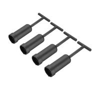 PATIKIL Outil de Retrait de Bague de Douille G9, 4 Pièces Accessoires de Remplacement de Lumière en Plastique PVC pour Collier de Lampe Bague de Retenue Outil, 123mm Noir
