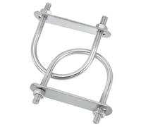 PATIKIL pack de 2 U-bolts ronds M6x45mm avec plaque d'écrou et rondelle