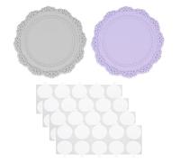 PATIKIL Pad de Silicone pour Cachet de Cire, 2 Pcs de Pads de Cachet de Cire avec 40 Points Adhésifs Double Face pour Diy, Artisanat, Violet Gris