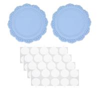 PATIKIL Pad de Silicone pour Cachet de Cire, 2 Pcs de Pads de Cachet de Cire avec 40 Points Adhésifs Double Face pour Diy, Bleu