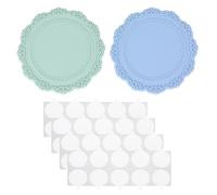 PATIKIL Pad de Silicone pour Cachet de Cire, 2 Pcs de Pads de Cachet de Cire avec 40 Points Adhésifs Double Face pour Diy, Artisanat, Bleu Vert