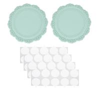 PATIKIL Pad de Silicone pour Cachet de Cire, Lot de 2 Pads de Cachet de Cire avec 40 Points Adhésifs Double Face pour Diy, Vert