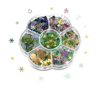 PATIKIL Paillettes et Sequins, 1 Boîte de Formes Assorties pour l'Artisanat, les Vêtements, les Ongles, la Décoration de Cartes de Mariage, Multicolore