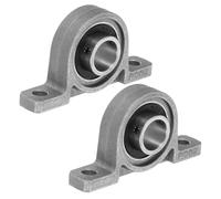 PATIKIL Palier à Semelle 3/4" / Alésage de 15 mm, 2 Pièces Verticale en Alliage de Zinc en Acier Monté Palier à Semelle à Bride Auto-Alignant Insertion de Roulements à Billes D'Alésage