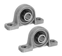 PATIKIL Palier à Semelle 3/8" / 10mm D'Alésage, 2 Pièces Palier à Semelle Verticale en Alliage de Zinc en Acier Monté à Semelle à Bride Auto-Alignant Insertion de Roulements à Billes