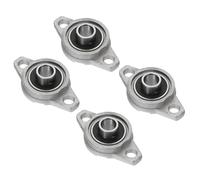 PATIKIL Palier D'Oreiller 3/8" / 10mm D'Alésage, 4 Pièces à Bride Monté en Alliage de Zinc en Acier Auto-Alignant Insérer des Roulements D'Insertion de Bride de Balle D'Alésage