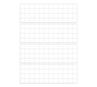 PATIKIL Panneau en Grille Métallique 24x8, Lot de 4, Décoration Murale en Fer pour Salon Chambre, Porte-Photos Suspendus, Décoration d'Intérieur, Blanc