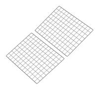 PATIKIL Panneau Grille Métallique 65x45cm, Lot De 2 Panneaux Grille Pour Photos, Notes Et Décorations Murales Pour Bureau Domicile Mariage, Noir