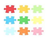 PATIKIL Papier à Découper pour Bulletin, 36 Pièces en Forme de Puzzle pour Tableau d'Affichage, Décorations Découpées pour Salle de Classe, Projets d'Artisanat, Multicolore