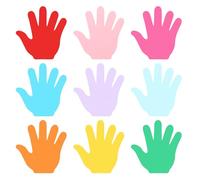 PATIKIL Papier Cartonné 230 g/m², 54pcs Carton à Dessin avec Scratch Autocollant, Cartonnette Créative Forme de Paume pour Projets d'Artisanat Carte Scrapbooking DIY Classe Bureau