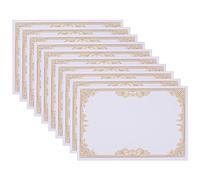 PATIKIL Papier de Certificat pure 180 g/m², Format 11,6x8,3 Pouces, Lot de 50 Feuilles pour Bureau, Entreprise, Papier Blanc avec Bordure Dorée