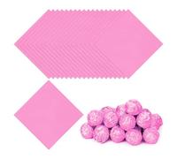 PATIKIL Papier d'Emballage pour Bonbons en Aluminium 5x5 Pouces, 100 Pcs Papier d'Emballage pour Bonbons Carré Brillant en Aluminium DIY Emballage Chocolats et Bonbons Décoration, Rose