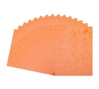 PATIKIL Papier Effet Cuir A4, 100pcs Papiers Texturé à Motif Cuir 21x29.7cm, Papier Texturé à Motif 180 g/m² pour Couvertures de Présentation Reliées Rapports, Orange