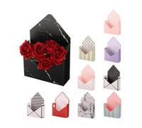 PATIKIL Papier Fleur Cadeau Sacs, 10 pcs Papier Bouquet Fleur Cadeau Sac avec Poignée Pliable Enveloppe Boîte pour Fleuriste Mariage Fête, Noir/Violet/Bleu/Rose/Blanc/Rouge/Beige