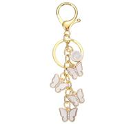 PATIKIL Papillon Charms Porte-clés pour Femmes, Porte-clés en Métal Mignon avec Lettre C pour Cadeau, Anniversaire, Décoration, Sac à Main, Accessoires, Portefeuille, Fête, Blanc