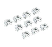 PATIKIL Paquet 30 M4 Cage Écrous pour Server Grille Cabinets Argenté | Carbone Acier Zinc Plaqué