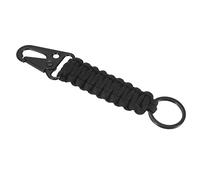 PATIKIL Paracorde Porte-clés, Tressé Lanière Clé Clip Cuir Ceinture Survie Porte-clés pour Clés, Hommes, Femmes, Noir