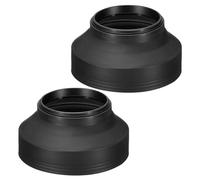 PATIKIL Parasoleil d'Objectif d'Appareil Photo de 58mm, 2 Pièces, Protecteur d'Objectif en Caoutchouc Pliable, obstrue L'Excès de Lumière du Soleil pour Réduire Reflets, Noir