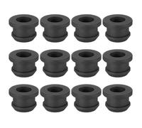 PATIKIL Passe Cable Bureau pour 11.5mm Diamètre du Trou, 8.5mm ID Passe Fil Caoutchouc 12Pcs pour Œillet de Câblage, Pare-Feu Automobile, Bouchons de Protection Des Câbles, Noir