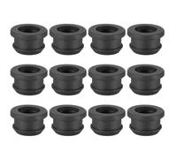 PATIKIL Passe Cable Bureau pour 19mm Diamètre du Trou, 15mm ID Passe Fil Caoutchouc 12Pcs pour Œillet de Câblage, Pare-Feu Automobile, Bouchons de Protection Des Câbles, Noir