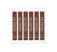 PATIKIL Pastels À L'huile Marron, 6Pcs Crayons À L'huile Doux Pastels Crémeux Bâton Fournitures Artistiques Pour Peinture Dessin Mélange Graffiti Pour Débutants Artistes