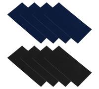 PATIKIL Patch de Réparation pour Doudoune 4" x 8", Lot de 8 Patchs Auto-Adhésifs en Tissu Nylon pour Tente, Vêtements de Camping en Extérieur, Noir et Bleu Marine