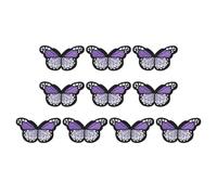 PATIKIL Patch Thermocollant Papillon, 10 Pièces Applique Brodée Papillon à Coudre pour Réparation Décoration Vêtements Chapeaux Vestes Sacs à Dos, 2,9"Lx1,8"l, Violet