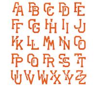 PATIKIL Patchs à Lettres Thermocollants, 52Pcs Lettres Brodées A-Z à Coudre ou à Repasser Sur des Vêtements, Sacs à Dos, Chapeaux, Accessoires de Bricolage, Orange 2 Pouces Hauteur