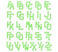 PATIKIL Patchs à Lettres Thermocollants, 52Pcs Lettres Brodées A-Z à Coudre ou à Repasser Sur des Vêtements, Sacs à Dos, Chapeaux, Accessoires de Bricolage, Vert 2 Pouces Hauteur