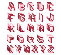 PATIKIL Patchs à Lettres Thermocollants, 78Pcs Lettres Brodées A-Z à Coudre ou à Repasser Sur les Vêtements, Sacs à Dos, Chapeaux, Accessoires de Bricolage, Rouge 2 Pouces Hauteur