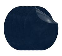 PATIKIL Patchs À Repasser 11 x 14 cm, 6 Pièces Patchs Ovales Pour Coude Genou Réparation Patchs Suède Appliques Pour Chemise Jean Veste Réparation Et Décoration Kit, Bleu Foncé