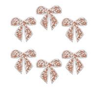 PATIKIL Patchs en Strass en Forme de Nœud, 6 Pcs Patchs en Appliqué à Coudre/à Repasser en Strass en Cristal Pailleté pour Chaussures, Vêtements, Sacs, Loisirs Créatifs Diy, Champagne
