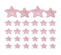 PATIKIL Patchs Thermocollants en Forme d'Étoile à Paillettes, 28 Pcs Coudre Sur des Patchs Appliqués, à Paillettes Brodés pour Chaussures, Vêtements, Chapeaux, Sacs à Dos, Rose