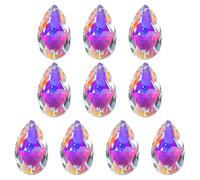 PATIKIL Pendentifs en Cristal K9 en Forme de Gouttes, Lot de 10 Perles de 38 mm pour Pièces de Lustres, suspensions pour Bricolage, Décoration Artisanale, Couleur Violet Électroplaqué