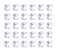 PATIKIL Pendentifs en Cristal K9 Octogonaux à 2 Trous, Lot de 60 Perles de 10 mm pour Lustres, Pièces d'Ornementation, Décoration d'arts et d'Artisanat, Transparent