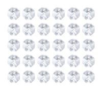 PATIKIL Pendentifs en Cristal K9 Octogonaux à 2 Trous, Lot de 60 Perles de 12 mm pour Lustres, Ornements Suspendus pour Bricolage, Décoration d'arts et d'Artisanat, Transparent