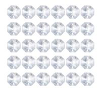 PATIKIL Pendentifs en Cristal K9 Octogonaux à 2 Trous, Lot de 60 Perles de 16 mm pour Lustres, Ornements Suspendus pour Bricolage, Décoration d'arts et d'Artisanat, Transparent