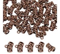 PATIKIL Perle d'espacement, 40 pièces Perles d'espacement Porte-charmes Tube de bracelet Perles de suspendu pour collier Fabrication de bijoux DIY, Cuivre